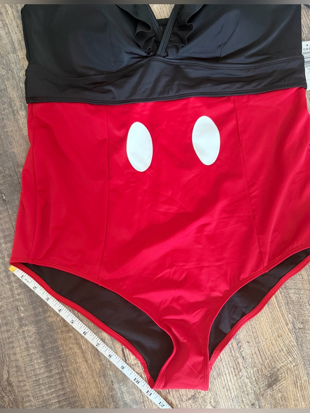 Torrid X Disney 2 (2X) 18-20 Mickey Ruffle V Neck One Piece Swimsuit MSRP $99.50 - Picture 7 of 13